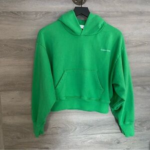 Outdoor Voices Pickup Organic Cropped Hoodie Kale